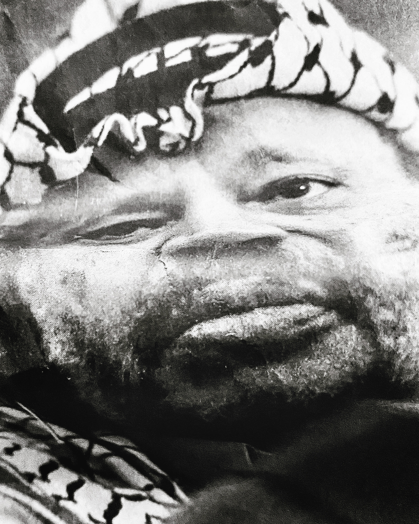 Krummer Kopf Nr. 102 guess who? tip: middle eastern terrorist decoratet with nobelpeaceprice medal  Foto: Yves Roth